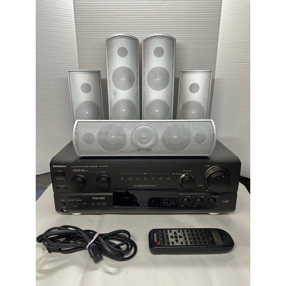 Technics Model SA-AX720 & Panasonic 5-Pc Surround Sound Speakers